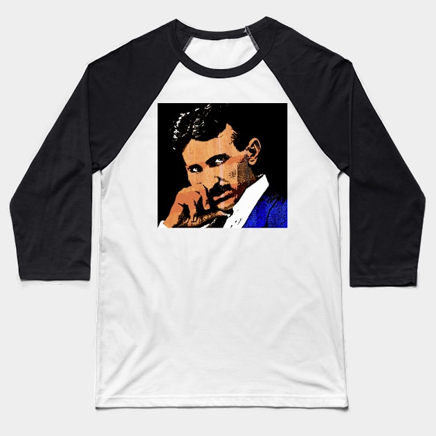 Nikola Tesla-2 Baseball T-Shirt by truthtopower